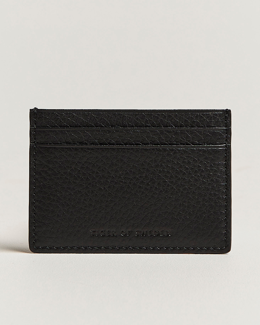 Herr | Plånböcker | Tiger of Sweden | Wake Grained Leather Cardholder Black