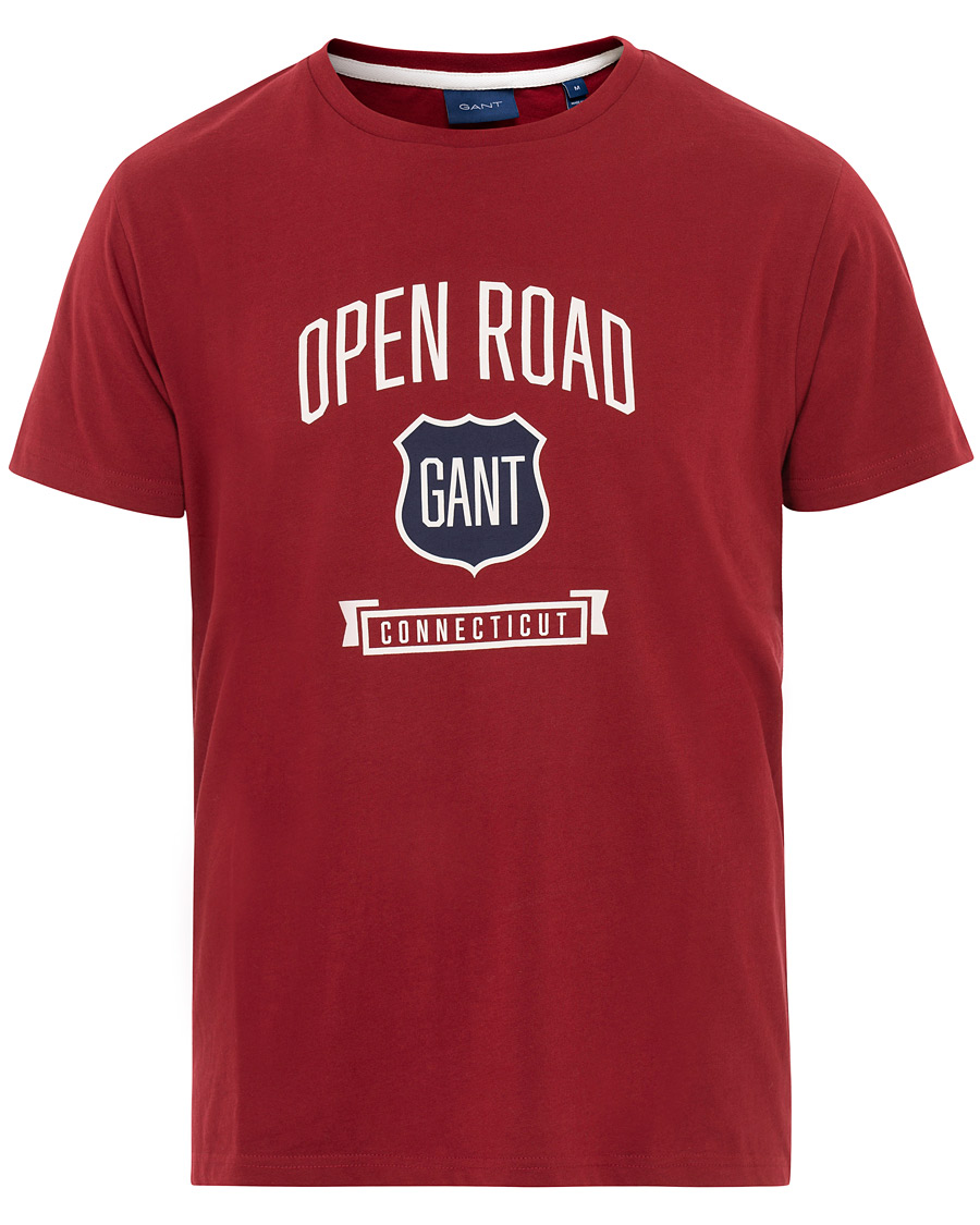 Herr | T-Shirts | GANT | Graphic Tee Mahogany Red