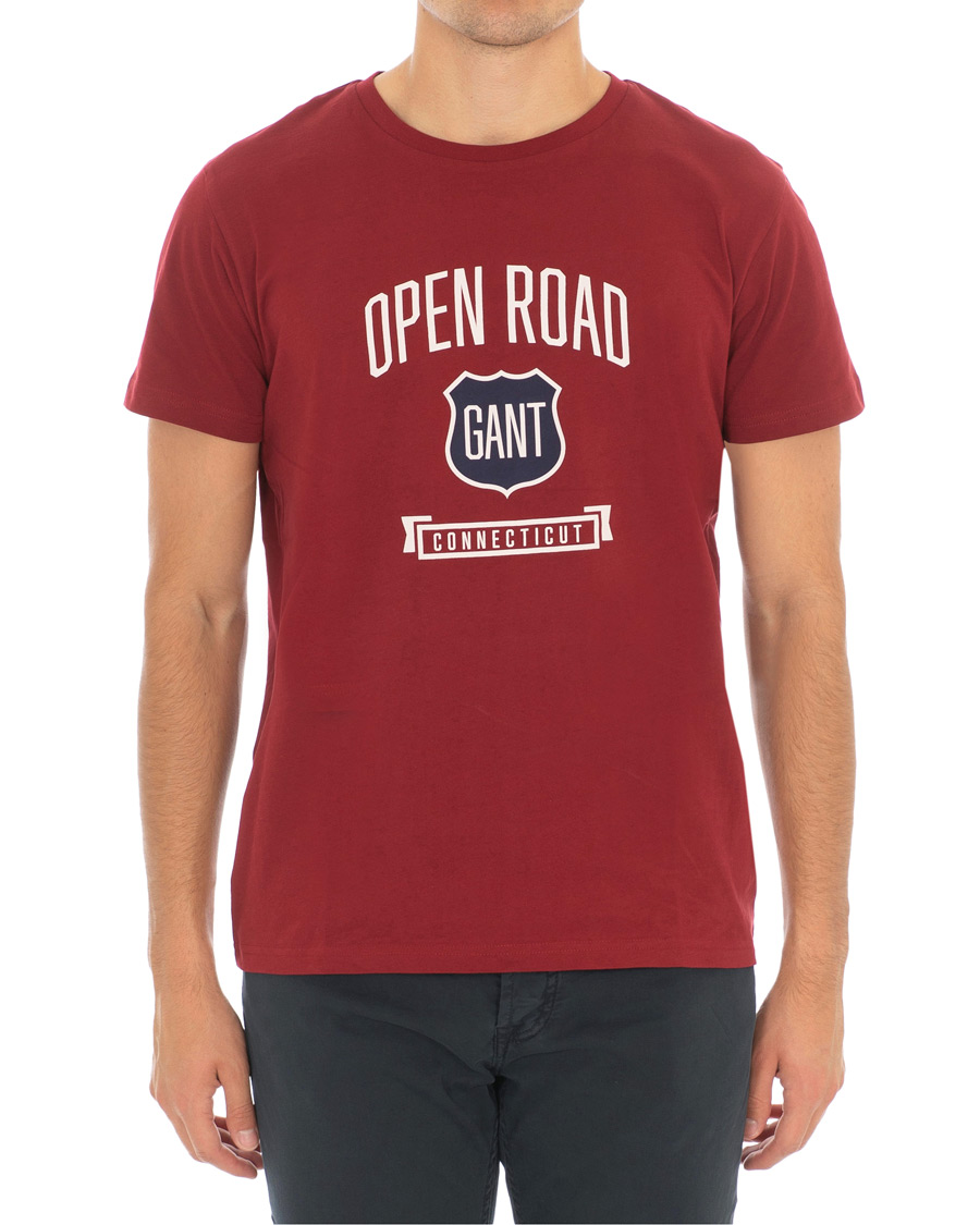 Herr | T-Shirts | GANT | Graphic Tee Mahogany Red