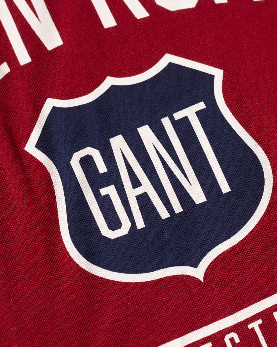 Herr | T-Shirts | GANT | Graphic Tee Mahogany Red