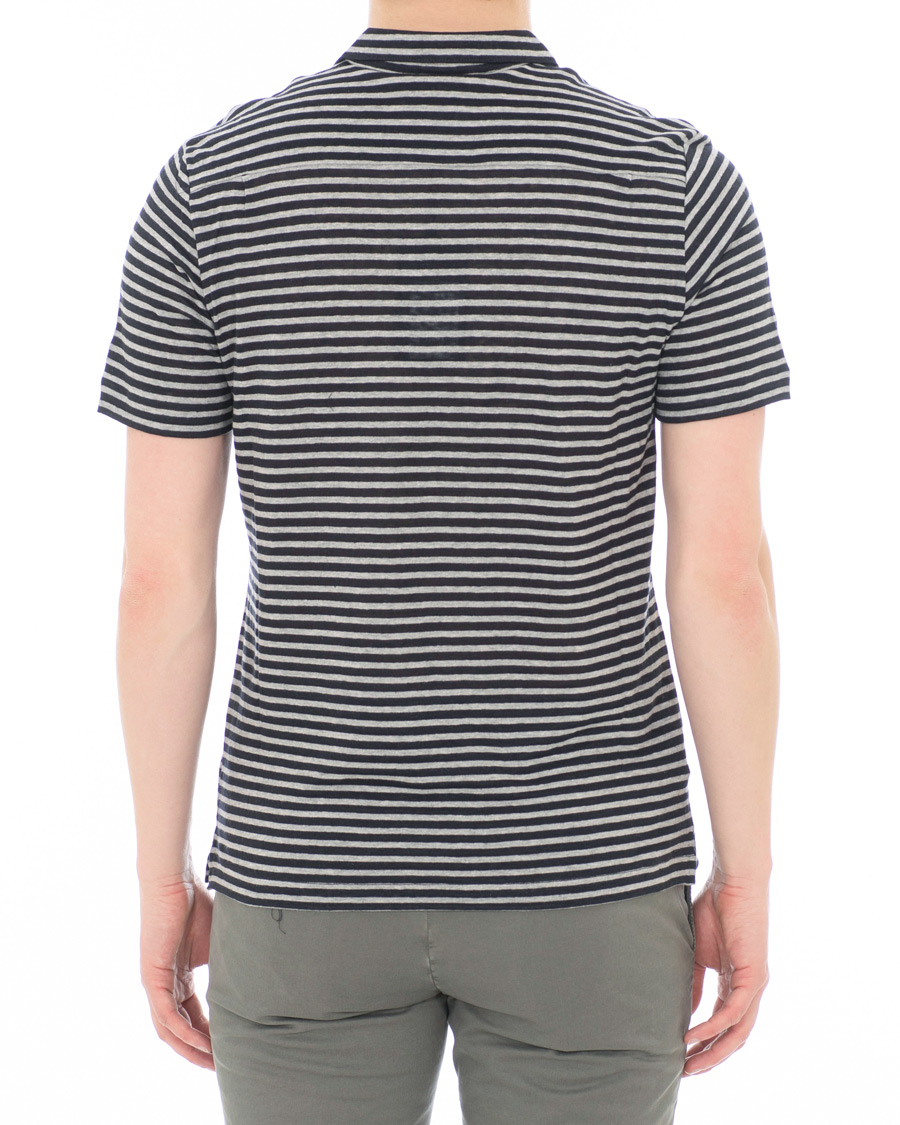 Herr | Pikéer | Oscar Jacobson | Cornelis Striped Short Sleeve Polo Blue/White