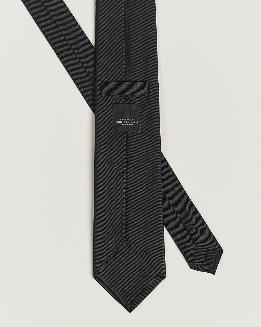Herr | Slipsar | Amanda Christensen | Plain Classic Tie 8 cm Black