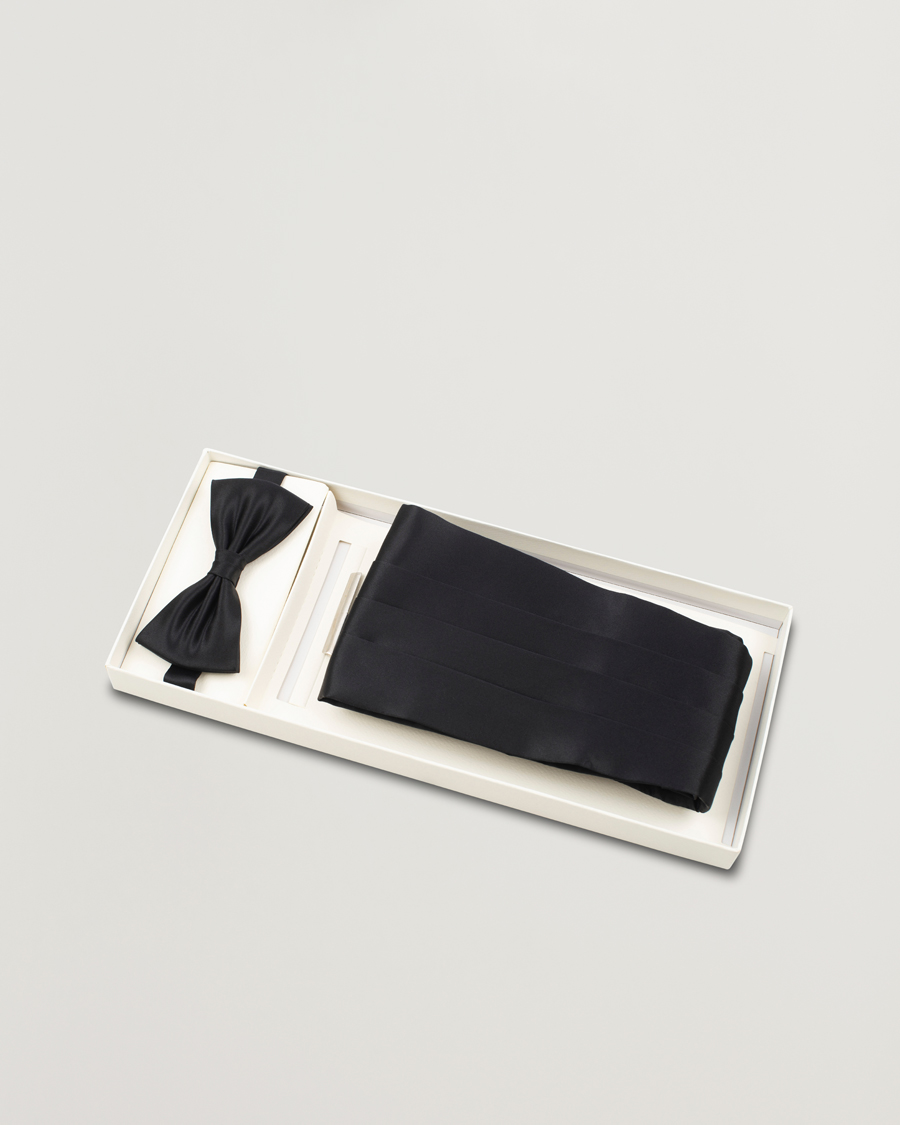 Herr | Flugor | Amanda Christensen | Silk Cummerbund Set Black Black