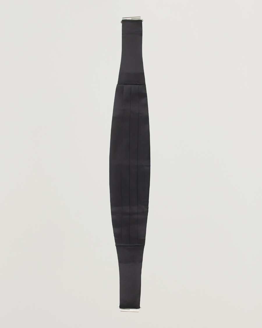 Herr | Flugor | Amanda Christensen | Silk Cummerbund Set Black Black