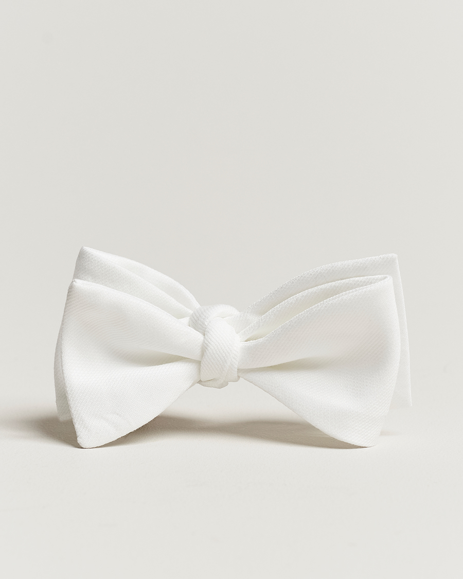 Herr | Flugor | Amanda Christensen | Cotton Pique Self Tie White