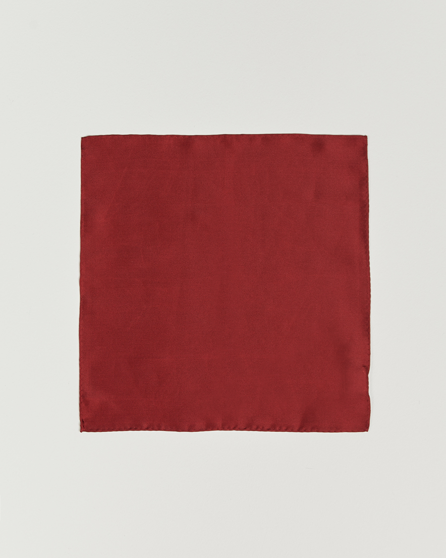 Herr | Näsdukar | Amanda Christensen | Handkercheif Silk Wine Red