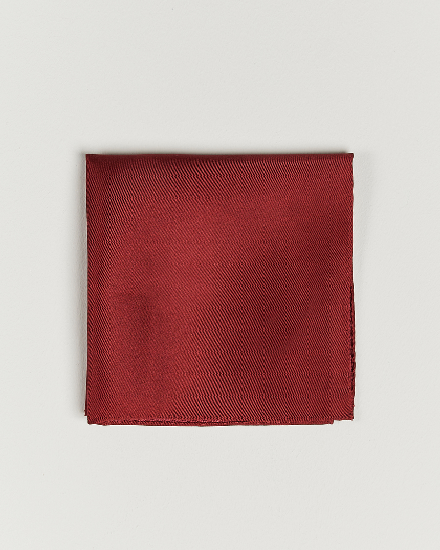 Herr | Näsdukar | Amanda Christensen | Handkercheif Silk Wine Red