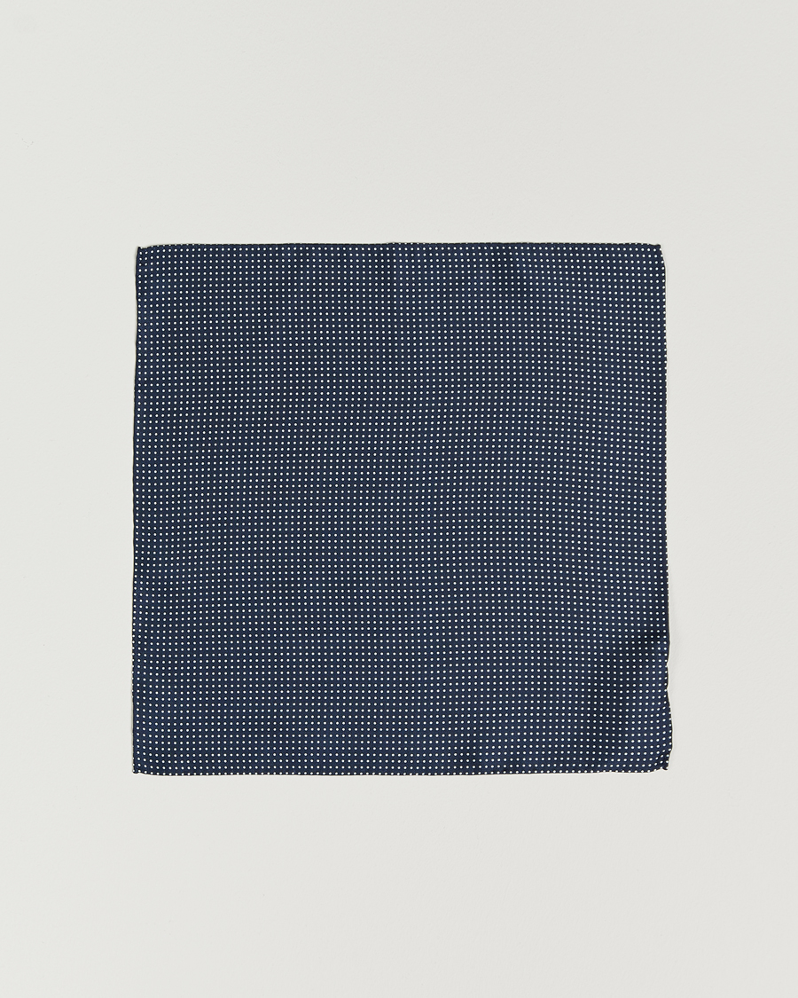 Herr | Näsdukar | Amanda Christensen | Handkerchief Dot Silk Navy