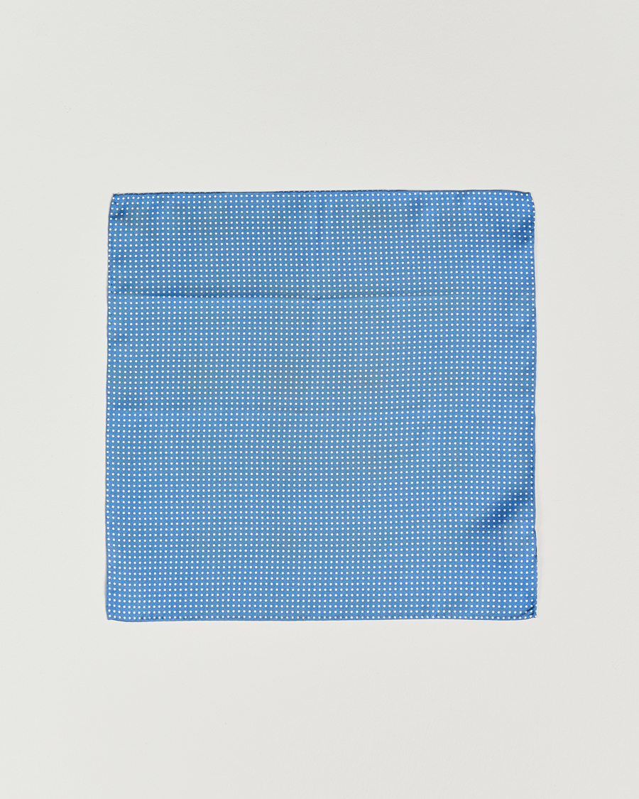 Herr | Näsdukar | Amanda Christensen | Handkerchief Dot Silk Sky Blue