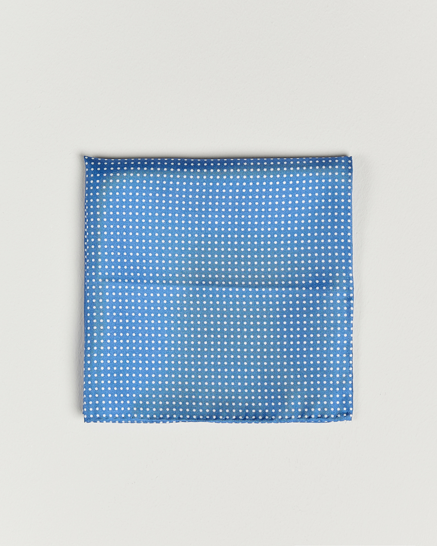 Herr | Näsdukar | Amanda Christensen | Handkerchief Dot Silk Sky Blue