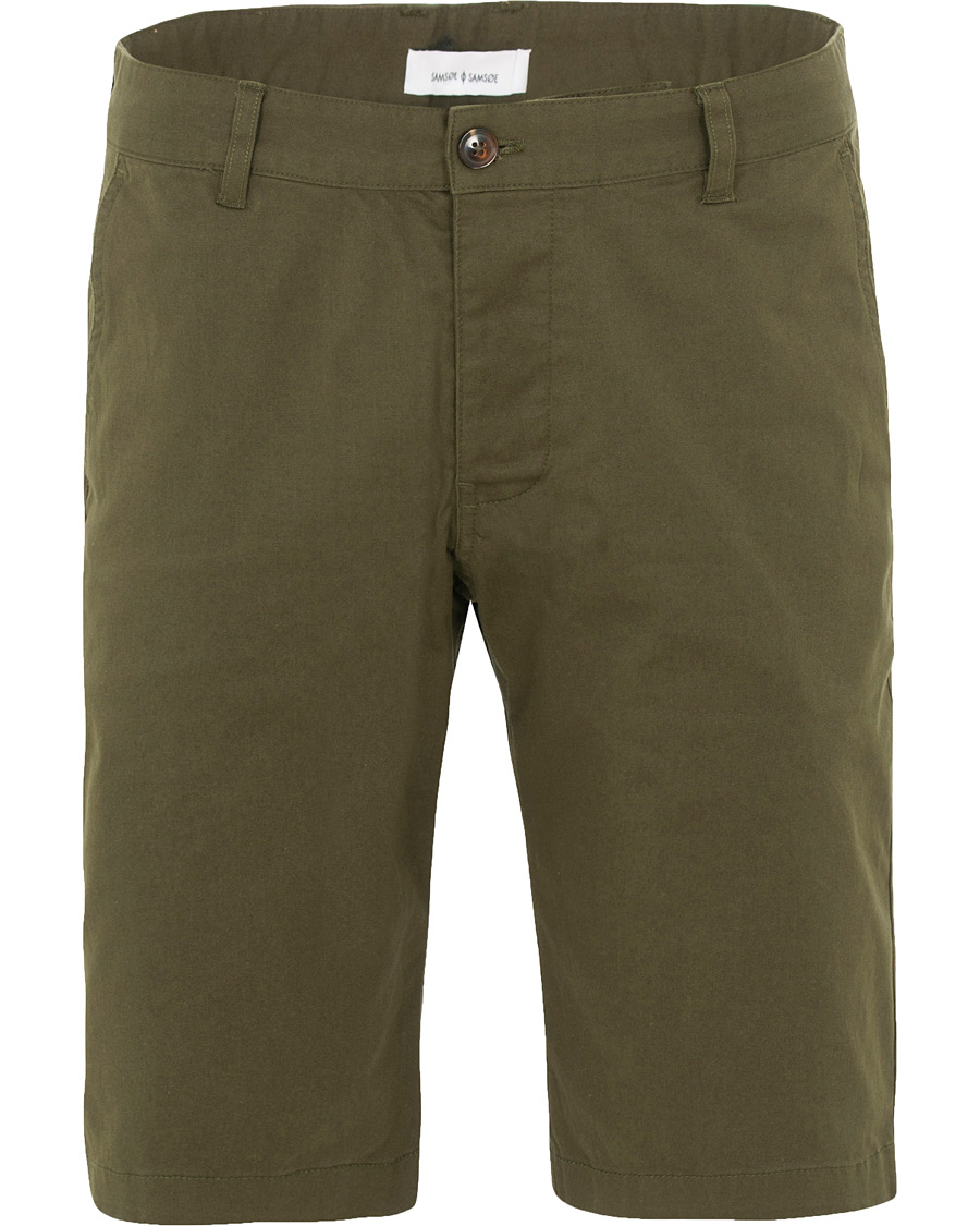 Herr | Shorts | Samsøe Samsøe | Samsøe & Samsøe Balder Cotton Shorts Olive Night