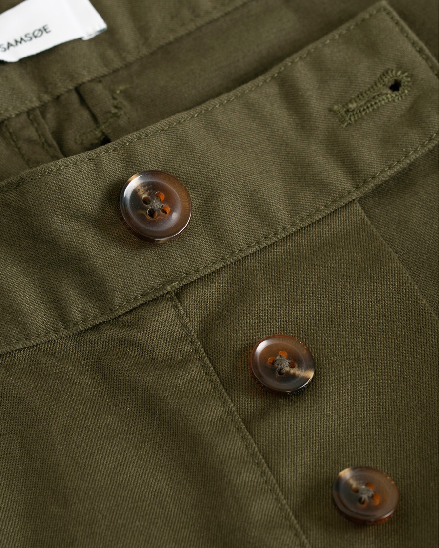 Herr | Shorts | Samsøe Samsøe | Samsøe & Samsøe Balder Cotton Shorts Olive Night
