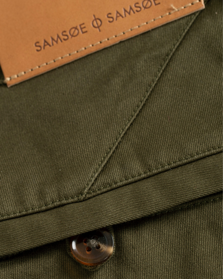 Herr | Shorts | Samsøe Samsøe | Samsøe & Samsøe Balder Cotton Shorts Olive Night