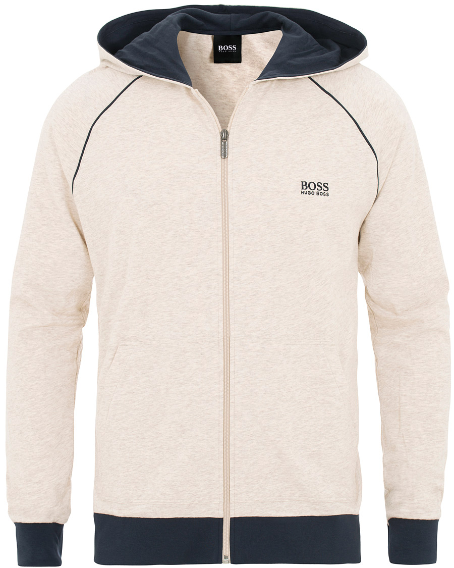 Herr | BOSS Loungewear Full Zip Hoodie Sand | BOSS BLACK | BOSS Loungewear Full Zip Hoodie Sand