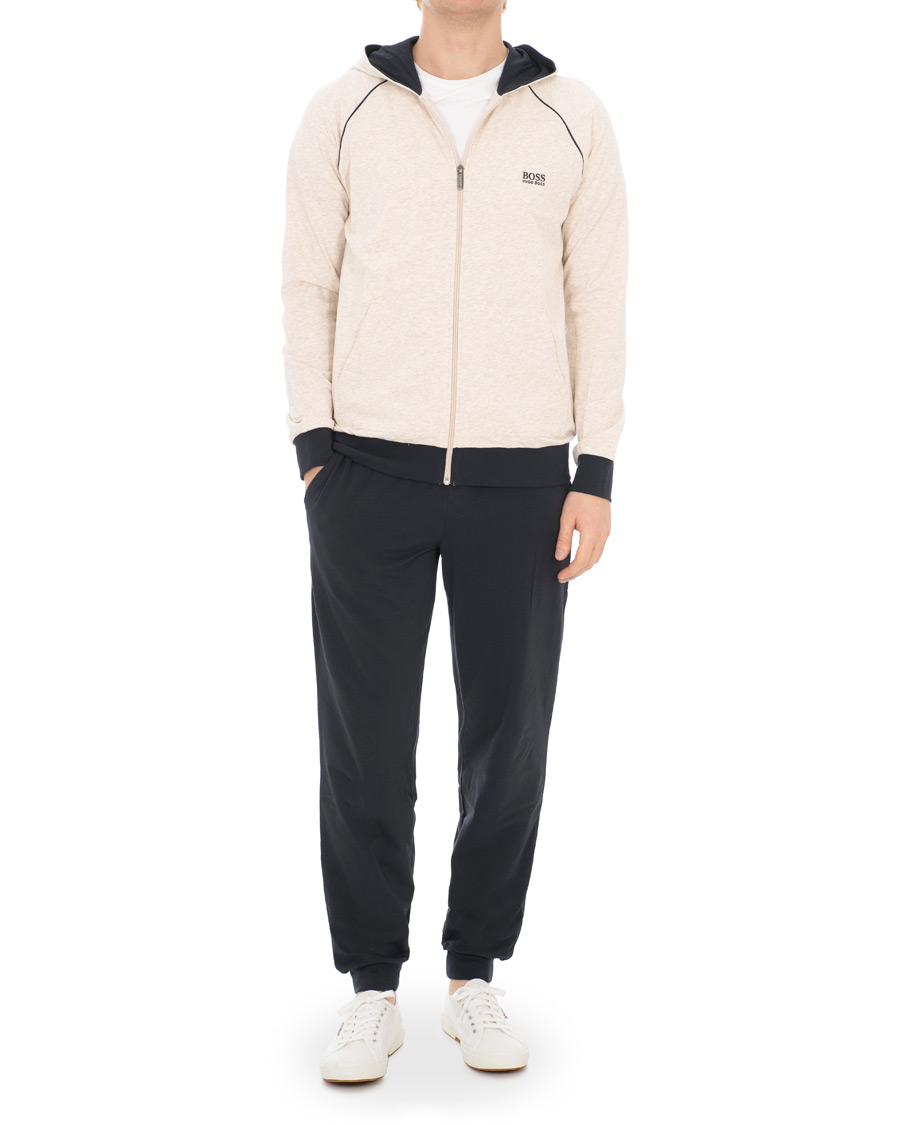 Herr | BOSS Loungewear Full Zip Hoodie Sand | BOSS BLACK | BOSS Loungewear Full Zip Hoodie Sand