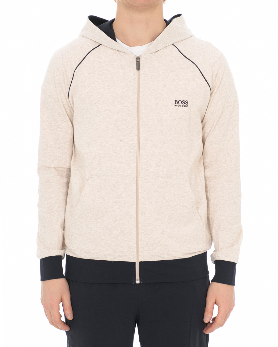 Herr | BOSS Loungewear Full Zip Hoodie Sand | BOSS BLACK | BOSS Loungewear Full Zip Hoodie Sand