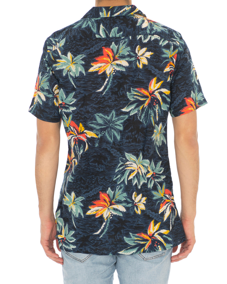 Herr | Skjortor | Tommy Hilfiger | Hawaiian Printed Camp Collar Short Sleeve Shirt Indigo