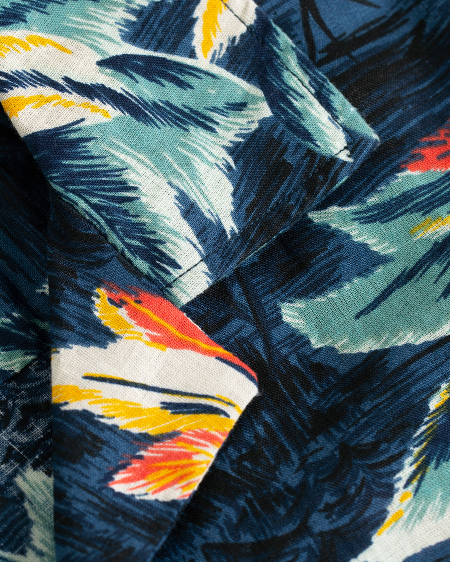 Herr | Skjortor | Tommy Hilfiger | Hawaiian Printed Camp Collar Short Sleeve Shirt Indigo