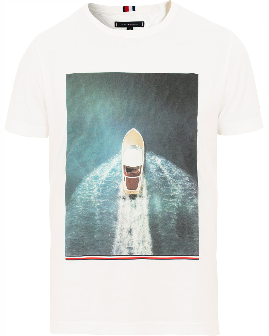Herr | T-Shirts | Tommy Hilfiger | Summer Photo Printed Crew Neck Tee Snow White