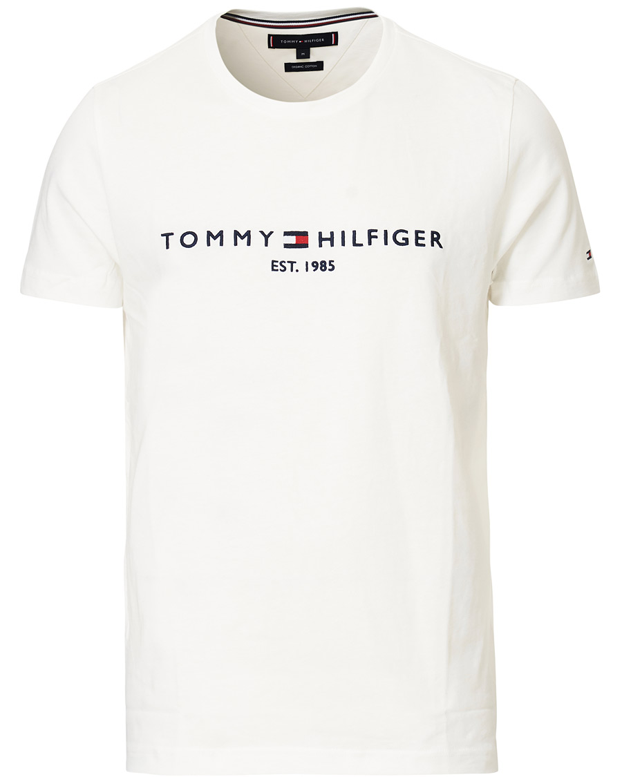 Herr | T-Shirts | Tommy Hilfiger | Logo Crew Neck Tee Snow White