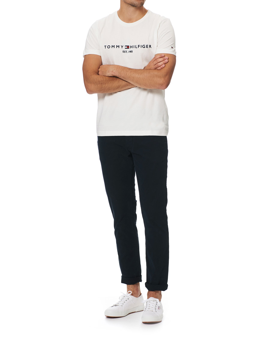 Herr | T-Shirts | Tommy Hilfiger | Logo Crew Neck Tee Snow White