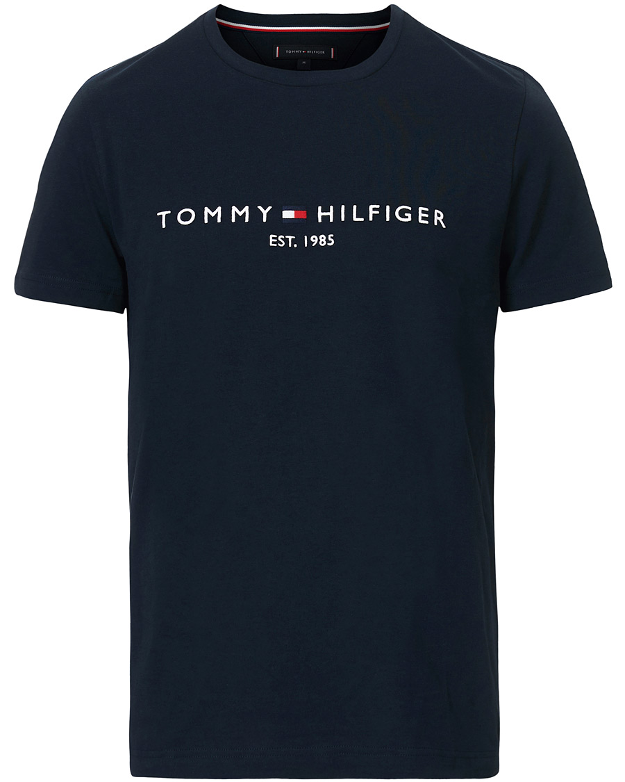 Herr | T-Shirts | Tommy Hilfiger | Logo Crew Neck Tee Sky Captain