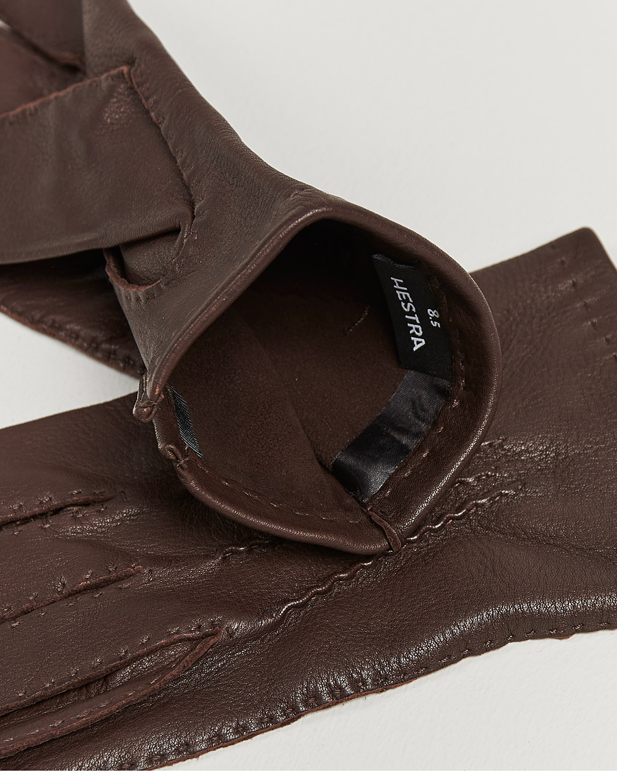 Men | Gloves | Hestra | Henry Unlined Deerskin Glove Chocolate