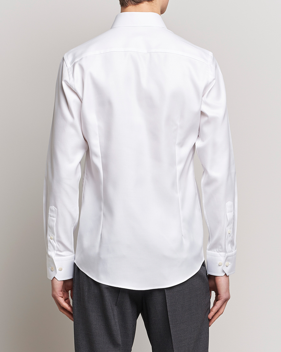Herr | Skjortor | Eton | Slim Fit Textured Twill Shirt White