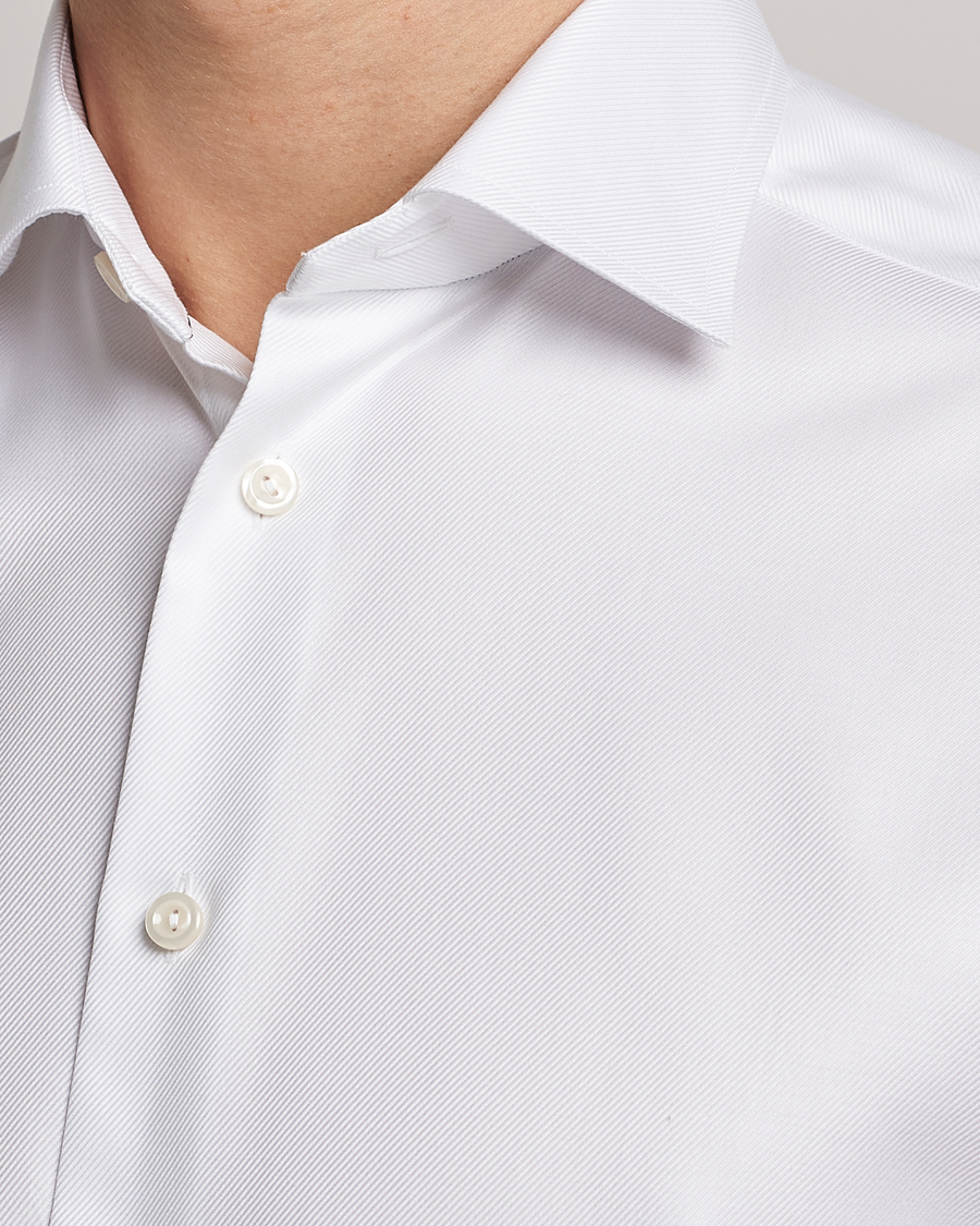 Herr | Skjortor | Eton | Slim Fit Textured Twill Shirt White