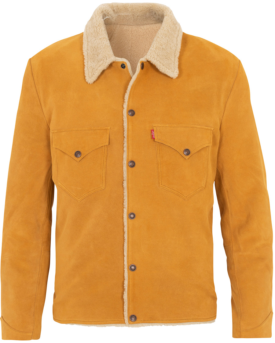 Herr | Jackor | Levi's Vintage Clothing | Suede Sherpa Trucker Golden Nugget