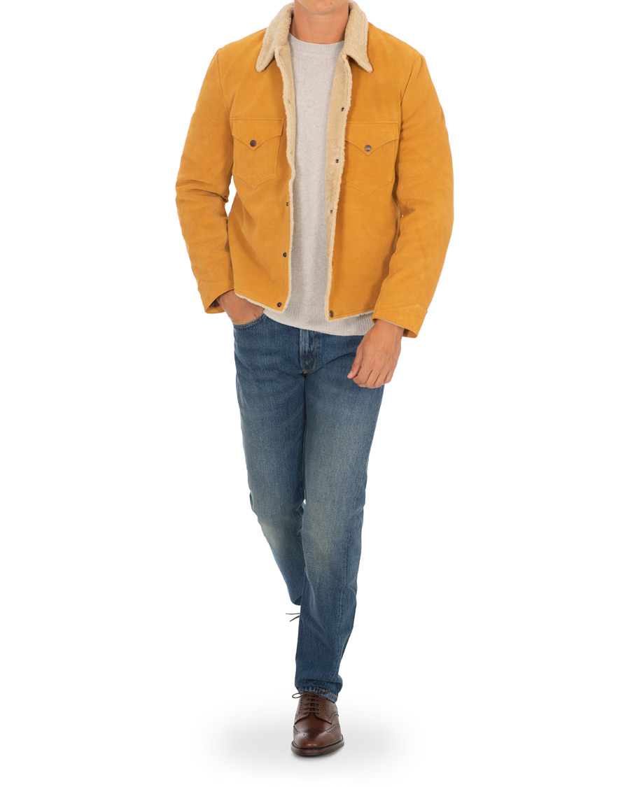 Herr | Jackor | Levi's Vintage Clothing | Suede Sherpa Trucker Golden Nugget