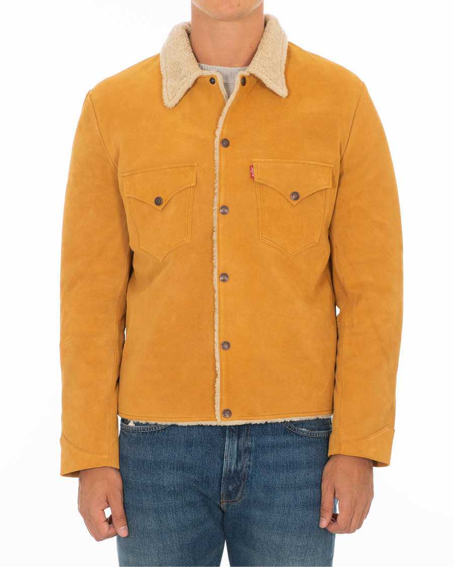 Herr | Jackor | Levi's Vintage Clothing | Suede Sherpa Trucker Golden Nugget