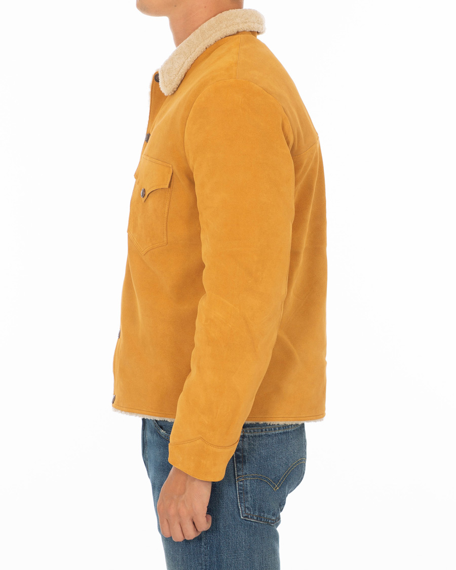 Herr | Jackor | Levi's Vintage Clothing | Suede Sherpa Trucker Golden Nugget