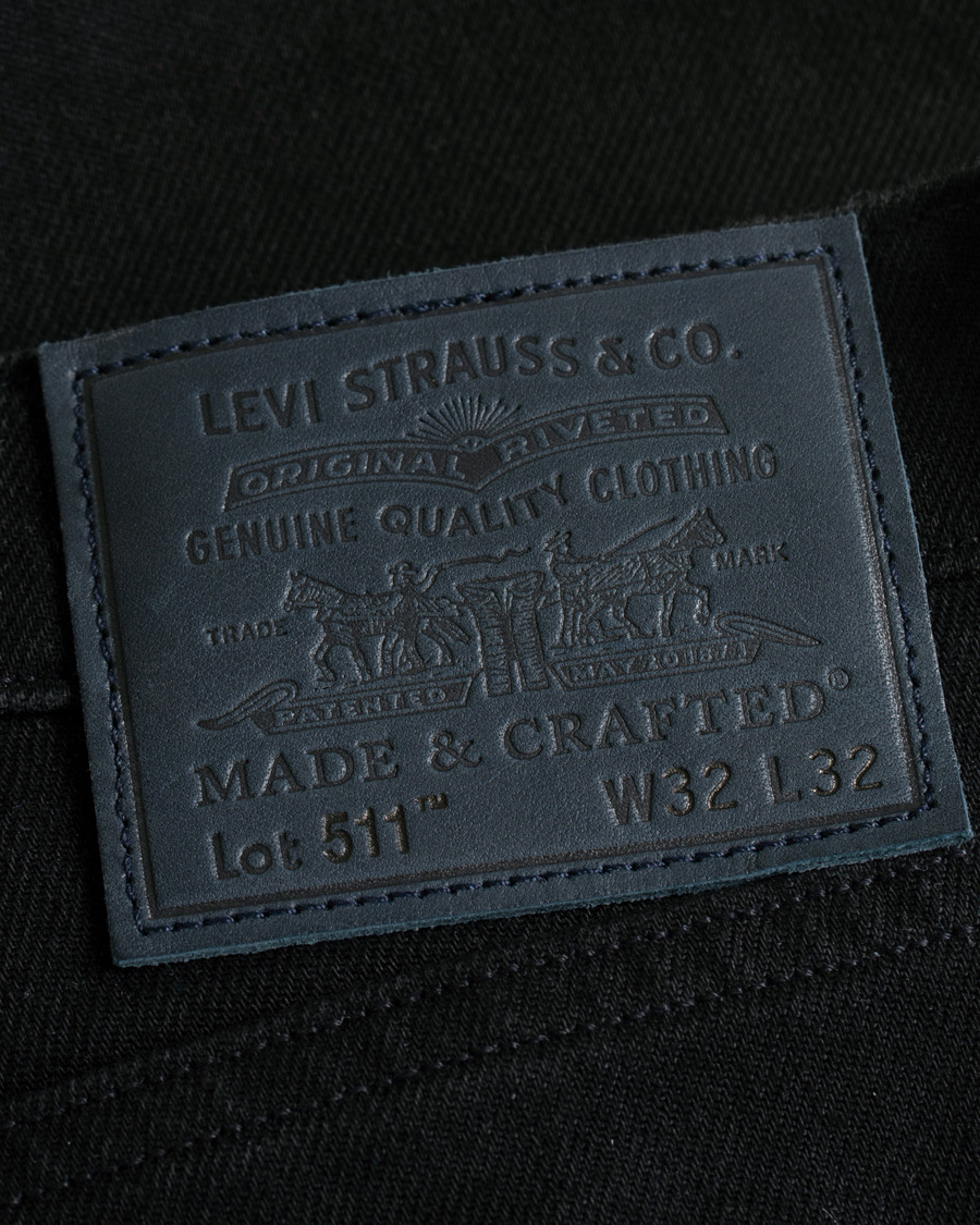 Herr | Jeans | Levi's Made & Crafted | 511 Slim Fit Stretch Black Rinse Jeans Black