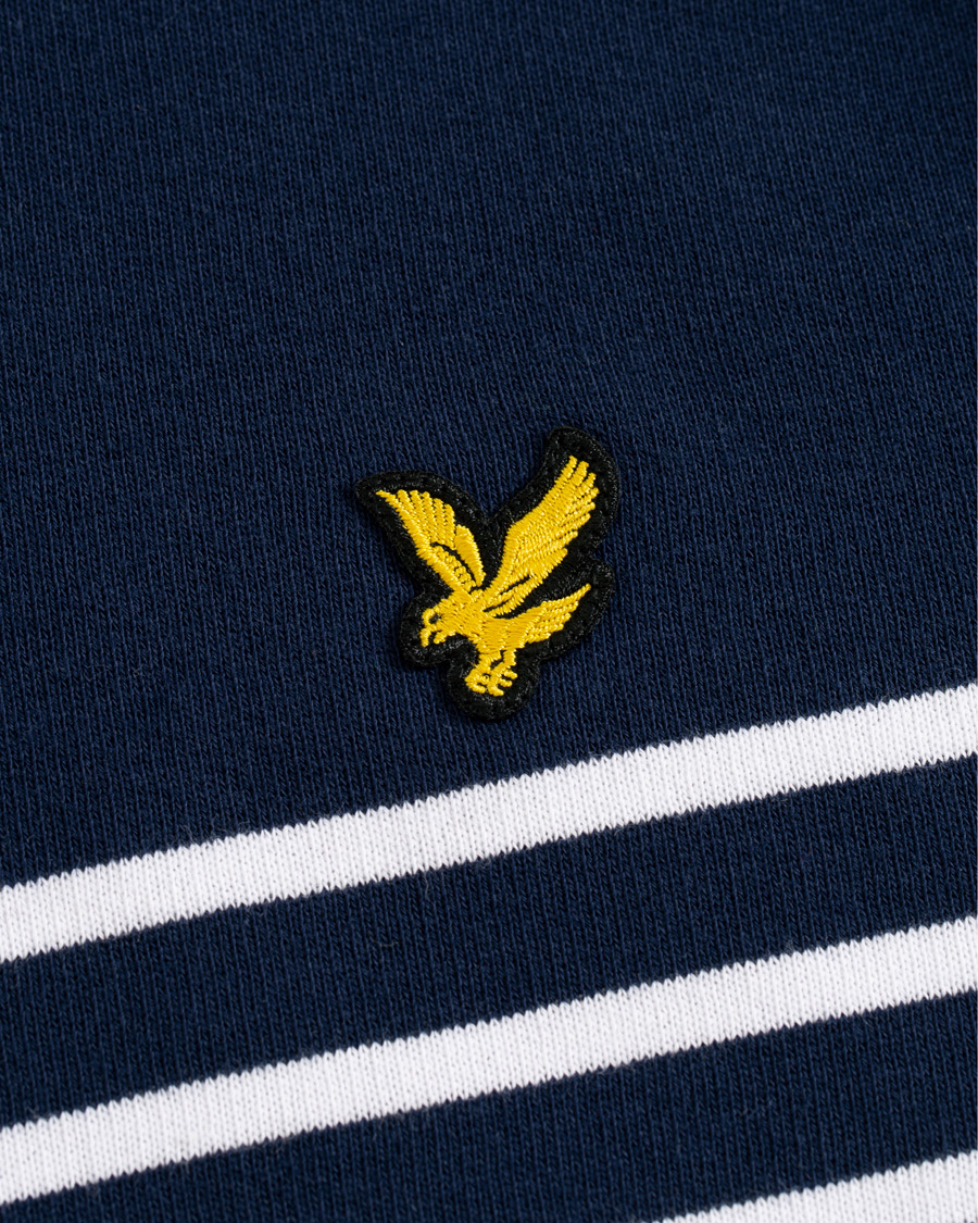 Herr | Tröjor | Lyle & Scott | Stripe Hoodie Navy/White