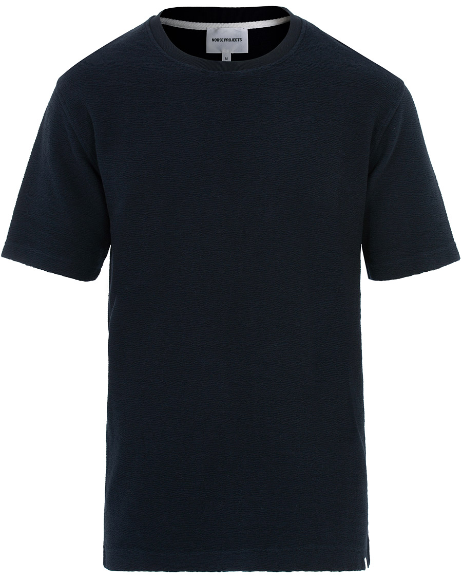 Herr | T-Shirts | Norse Projects | Johannes Texture Short Sleeve T-Shirt Dark Navy