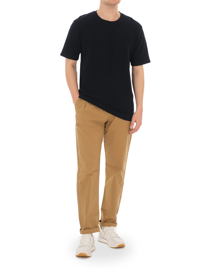 Herr | T-Shirts | Norse Projects | Johannes Texture Short Sleeve T-Shirt Dark Navy