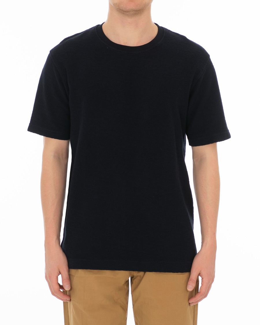 Herr | T-Shirts | Norse Projects | Johannes Texture Short Sleeve T-Shirt Dark Navy