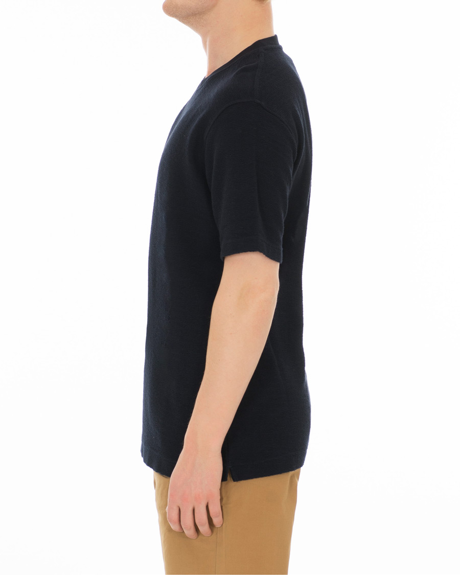 Herr | T-Shirts | Norse Projects | Johannes Texture Short Sleeve T-Shirt Dark Navy