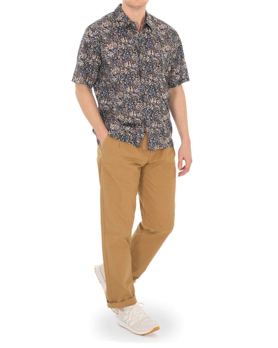 Herr | Skjortor | Norse Projects | Liberty London Short Sleeve Casual Shirt Ivy Green