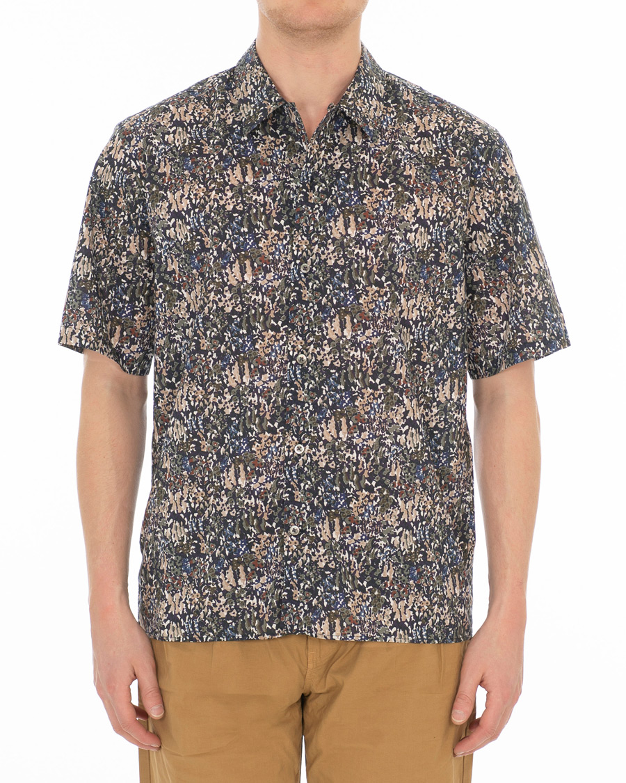 Herr | Skjortor | Norse Projects | Liberty London Short Sleeve Casual Shirt Ivy Green