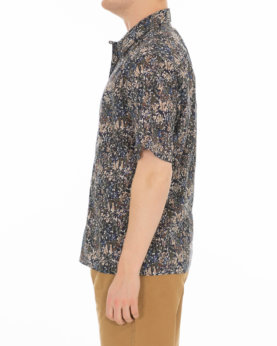 Herr | Skjortor | Norse Projects | Liberty London Short Sleeve Casual Shirt Ivy Green