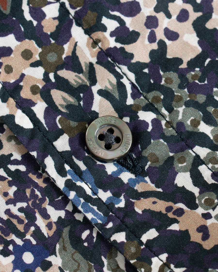 Herr | Skjortor | Norse Projects | Liberty London Short Sleeve Casual Shirt Ivy Green