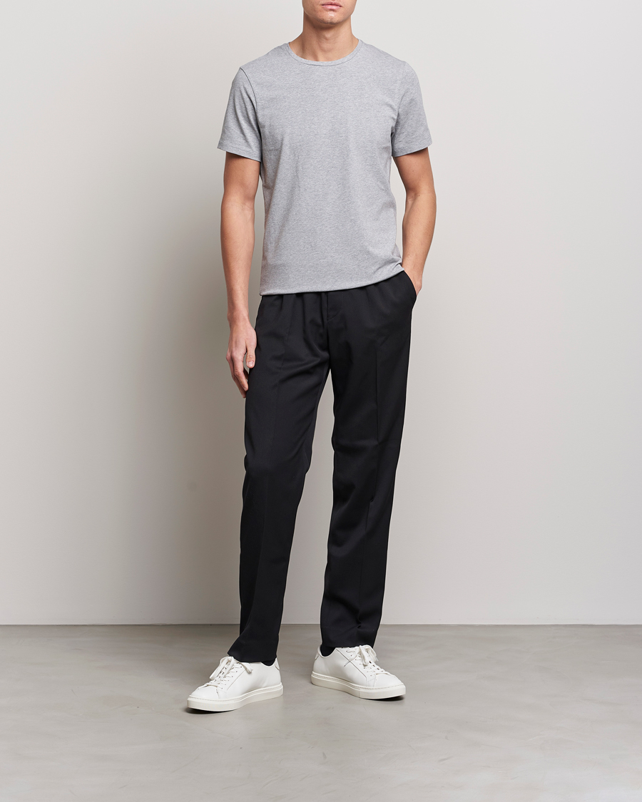 Herr | T-Shirts | Bread & Boxers | 2-Pack Crew Neck Tee Grey Melange