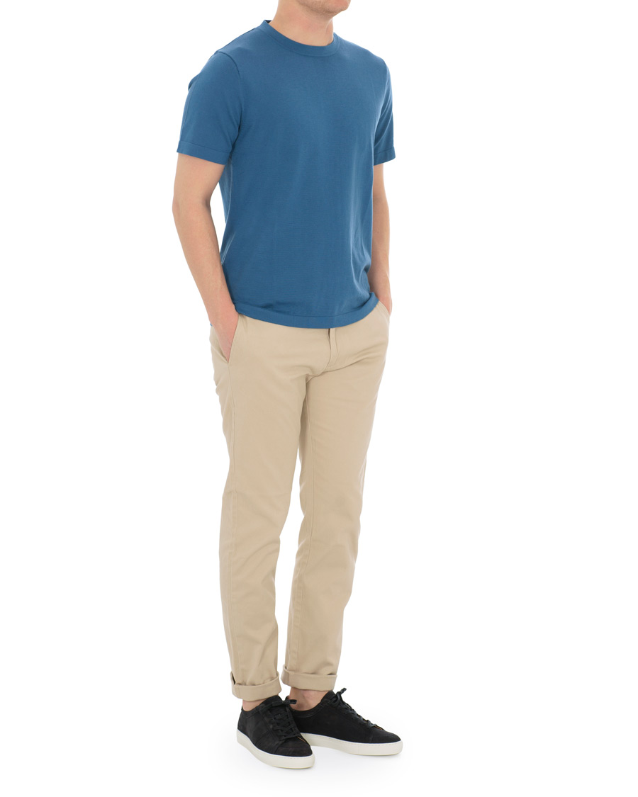 Herr | T-Shirts | J.Crew | Pima/Silk T-shirt Deep Blue