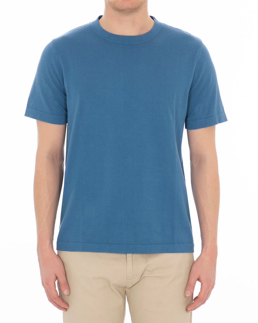 Herr | T-Shirts | J.Crew | Pima/Silk T-shirt Deep Blue