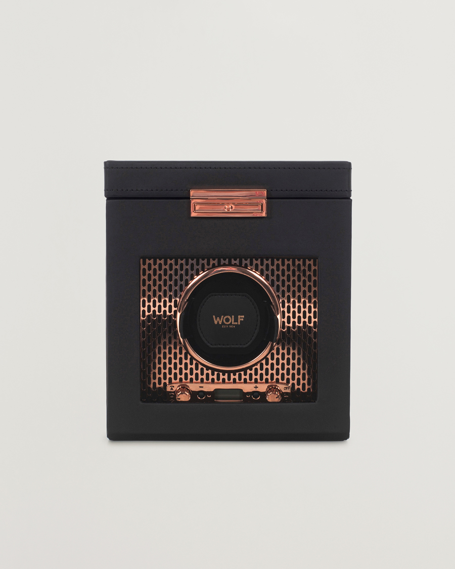 Herr | Klock- & smyckesetuin | WOLF | Axis Single Winder with Storage Copper