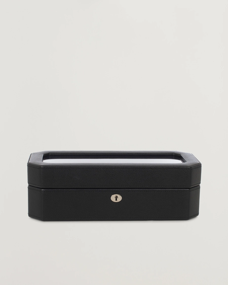 Herr | Klock- & smyckesetuin | WOLF | Windsor 5 Piece Watch Box Black Purple