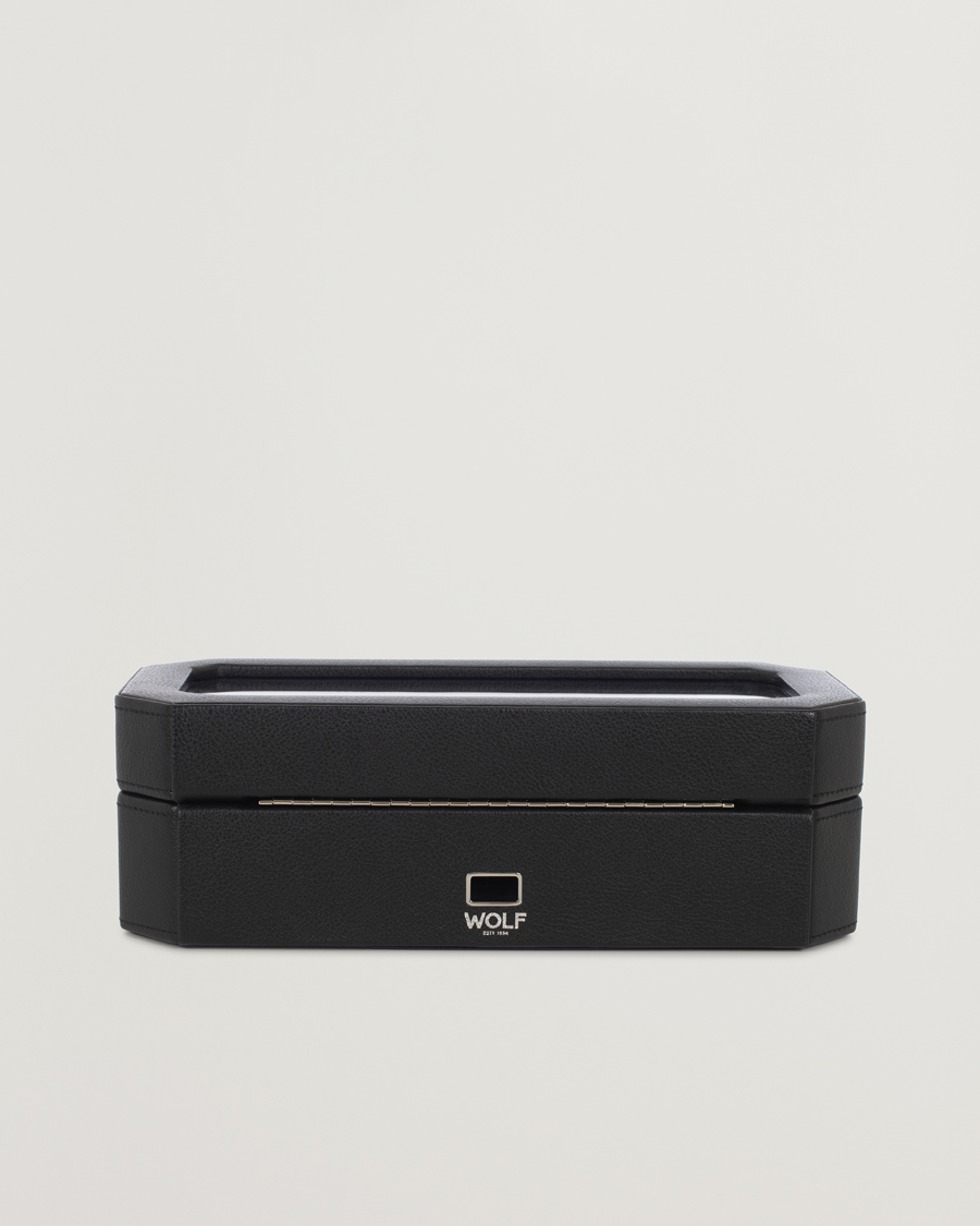 Herr | Klock- & smyckesetuin | WOLF | Windsor 5 Piece Watch Box Black Purple