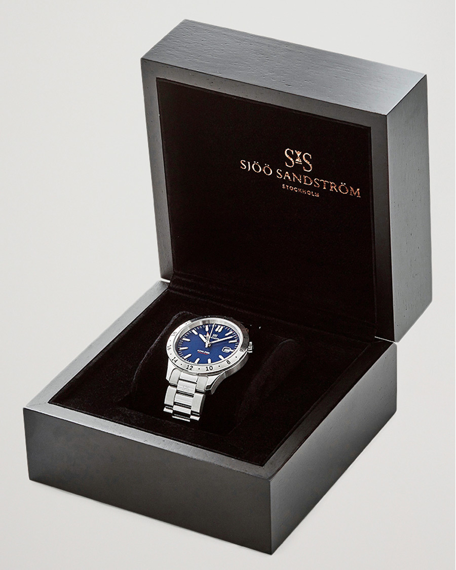 Herr | Sjöö Sandström Royal Steel Worldtimer 41mm Blue with Steel | Sjöö Sandström | Royal Steel Worldtimer 41mm Blue with Steel